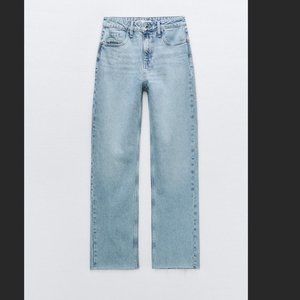 HIGH RISE Z1975 STRAIGHT LEG JEANS Zara Light Wash